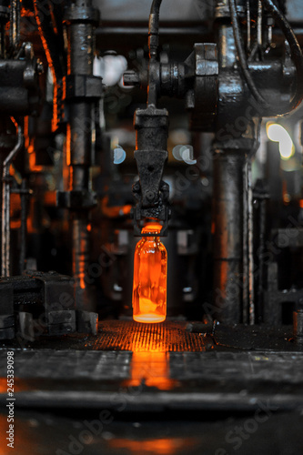 Plant for the production of bottles  glass plant