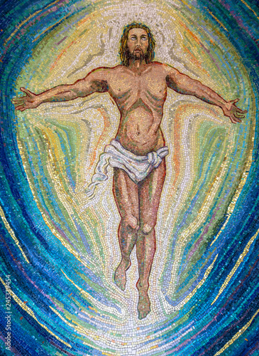 Religious mosaic of Jesus Christ