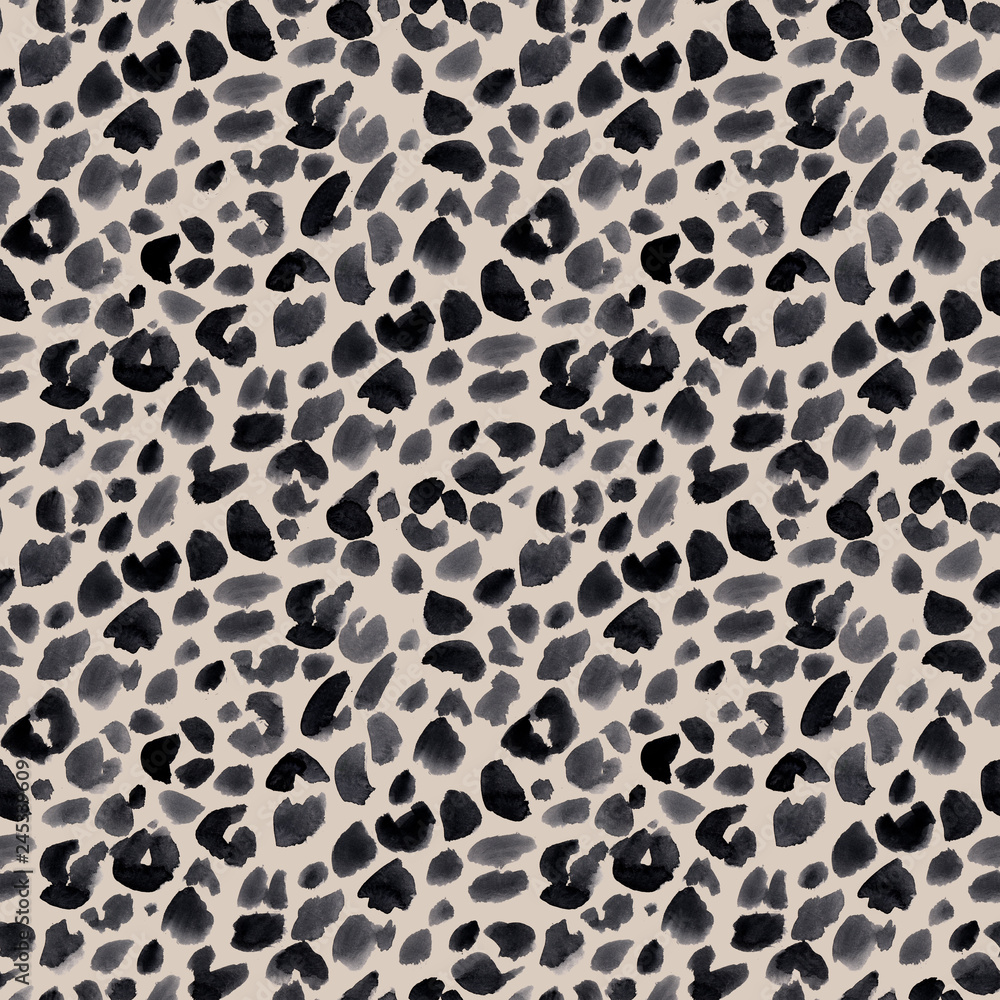 Watercolor safari jaguar pattern Watercolor safari jaguar pattern