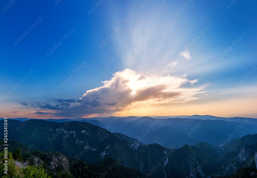 Summer sunset in Summer sunset in