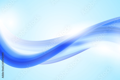 Modern colorful flow poster. Wave Liquid shape in blue color background. Art design for your project. Vector illustration EPS10 © lesikvit