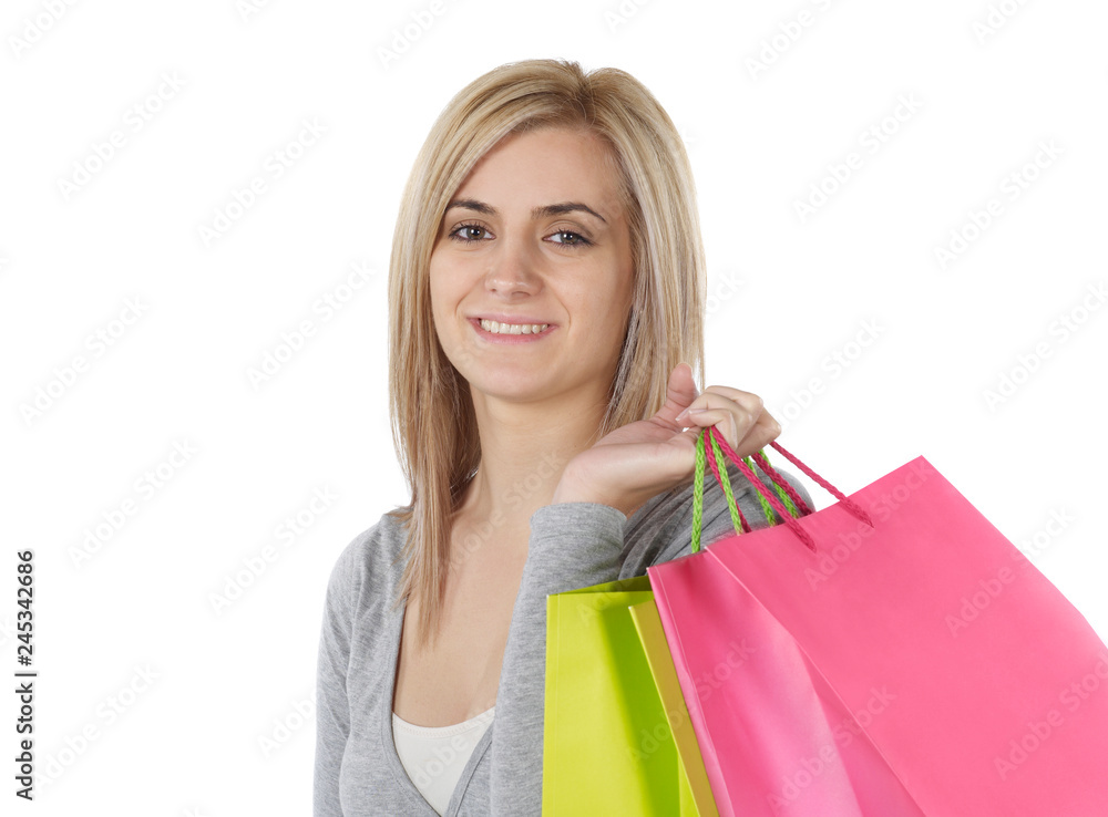 Girl with shopping bags