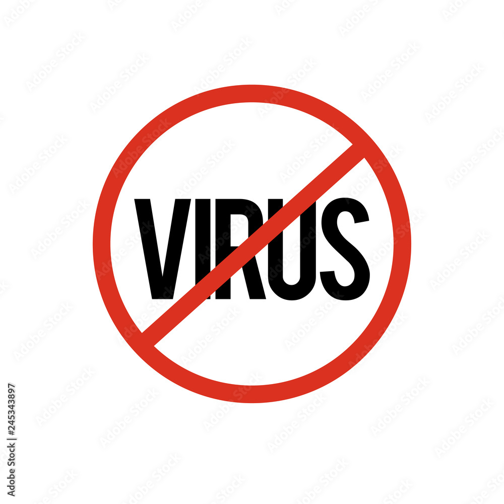 no viruses icon. No viruses icon vector. Linear style sign for mobile concept and web design. No viruses symbol illustration. vector graphics - Vector no viruses icon. No viruses icon vector. Linear style sign for mobile concept and web design. No viruses symbol illustration. vector graphics - Vector