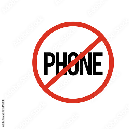 stop phone sign symbol