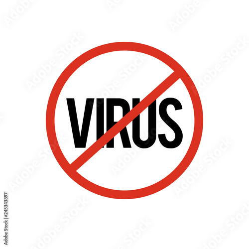 no viruses  icon. No viruses icon vector. Linear style sign for mobile concept and web design. No viruses symbol illustration. vector graphics - Vector	