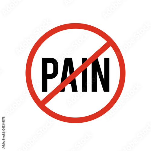 No pain icon. No pain icon vector. Linear style sign for mobile concept and web design. No pain symbol illustration. vector graphics - Vector	