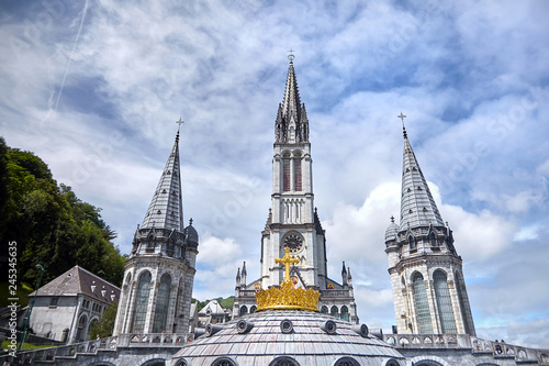 Lourdes, France: The Sanctuary of Our Lady of Lourdes is one of the largest pilgrimage centers in Europe