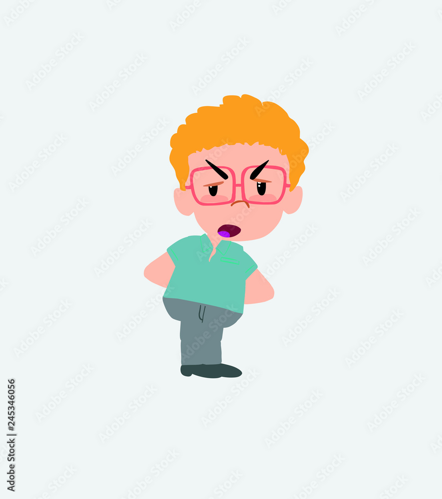 Businessman in casual style is slightly angry. Businessman in casual style is slightly angry.