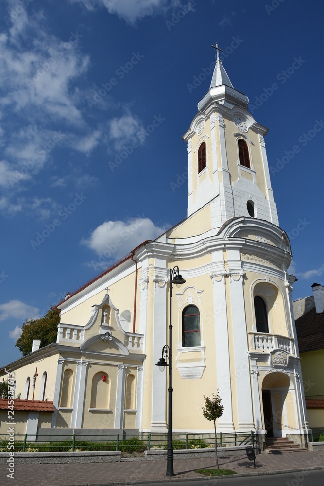 Fototapeta premium BISTRITA,Romania, - reformed church,2018