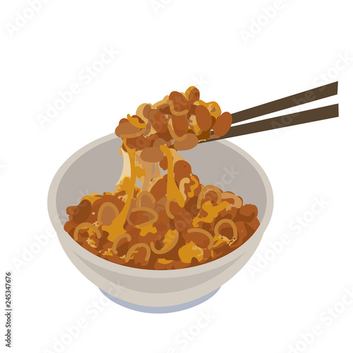  納豆　イラスト