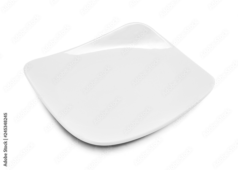 empty plate isolate on white background empty plate isolate on white background