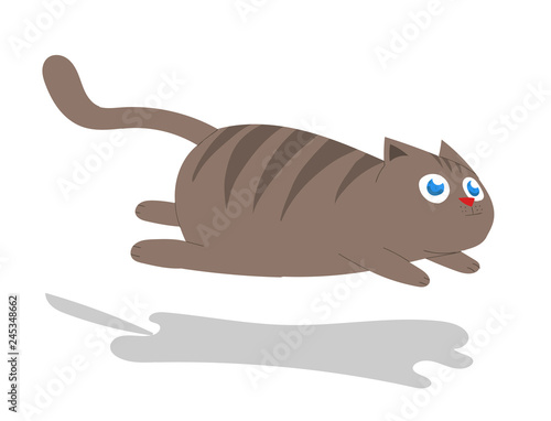 Cute cat draw illustration....