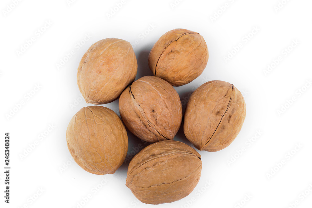 organic walnuts isolated on white background organic walnuts isolated on white background