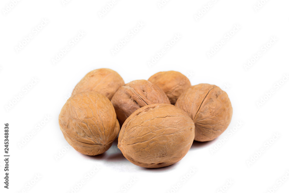 organic walnuts isolated on white background organic walnuts isolated on white background