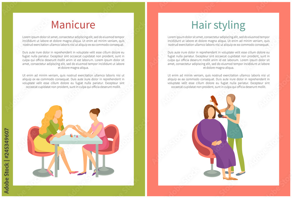 Spa Salon Woman with Hair Dryer Isolated Vector