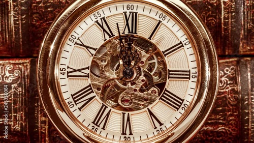 Close up on vintage clock