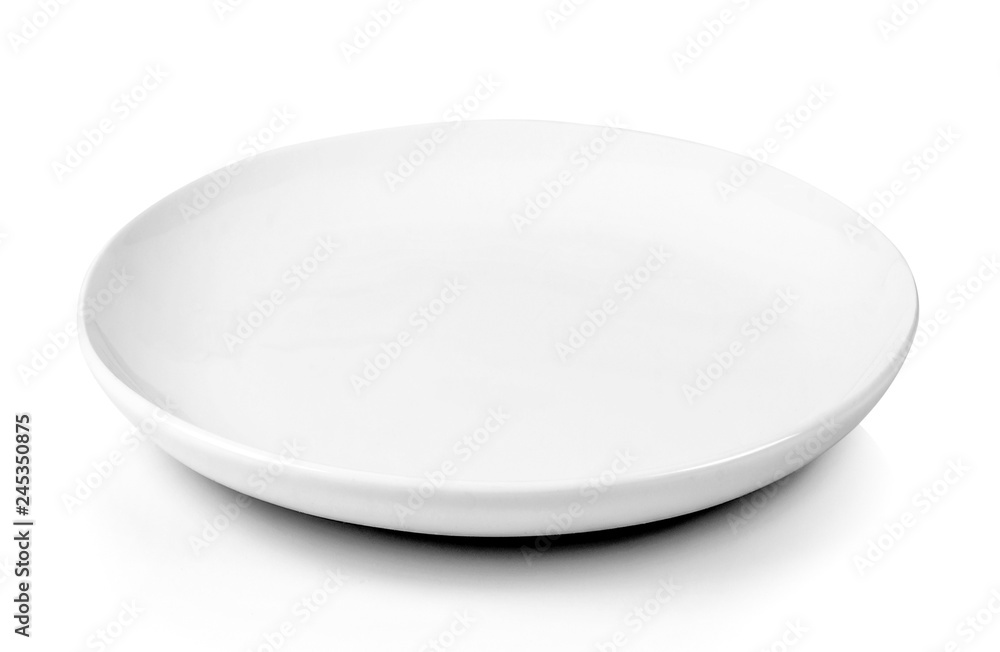 white plate isolated on white background white plate isolated on white background