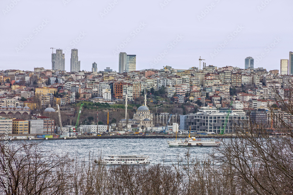 Istanbul city, Turkey, sea view