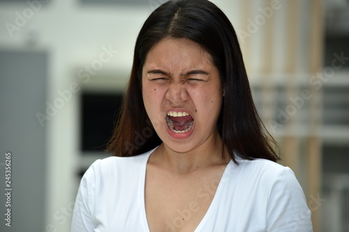 A Stressed Asian Female