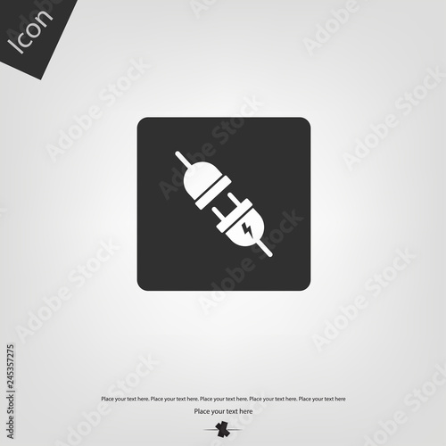 Connect electric plug icon