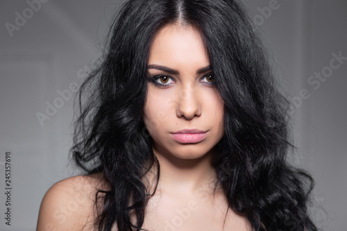 Portrait of an attractive young brunette