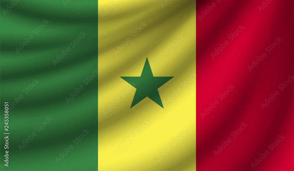 Naklejka premium Realistic flag, vector illustration