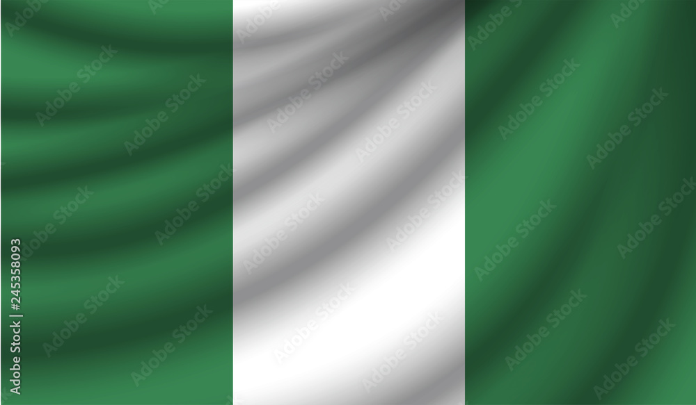 Obraz premium Realistic flag, vector illustration