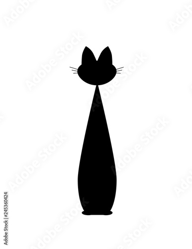 black Cat silhuette. vector. isolated