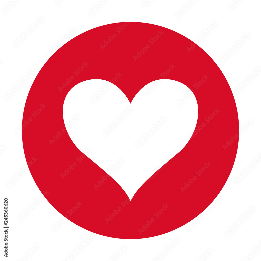 Red heart love vector icon vector valentine isolated Red heart love vector icon vector valentine isolated