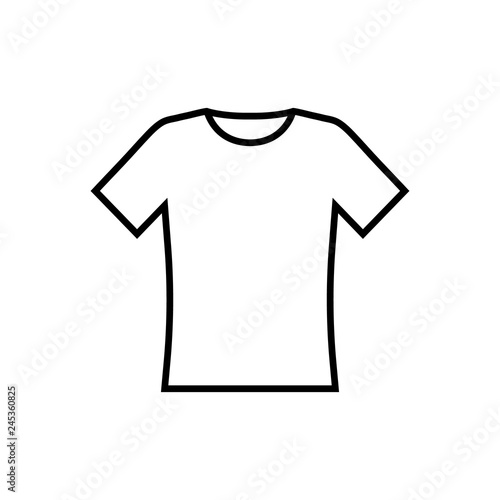 T-shirt line icon, outline vector, logo on white background