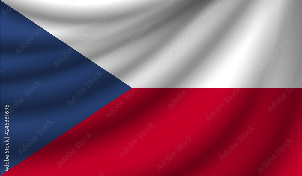 Obraz premium Realistic flag, vector illustration