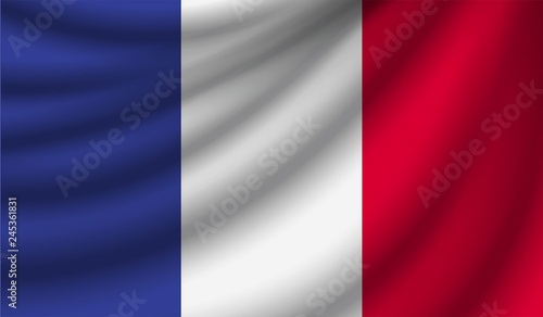 Realistic flag, vector illustration