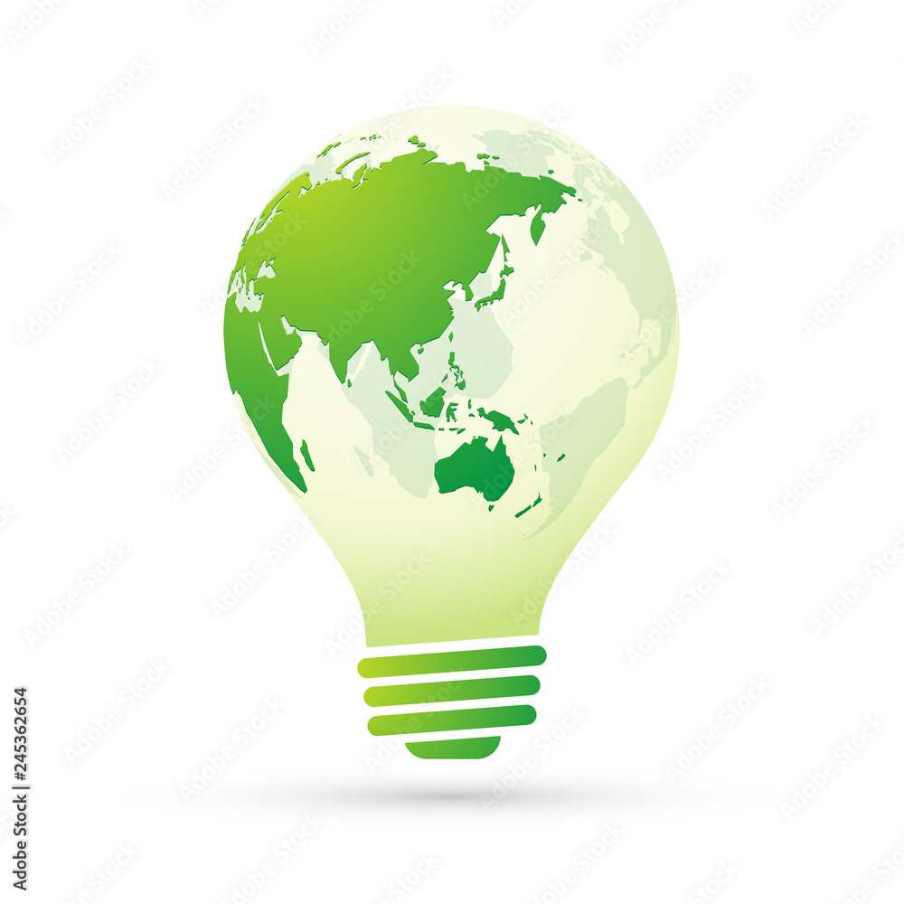 globe with globe energy saving concept view of asia globe with globe energy saving concept view of asia