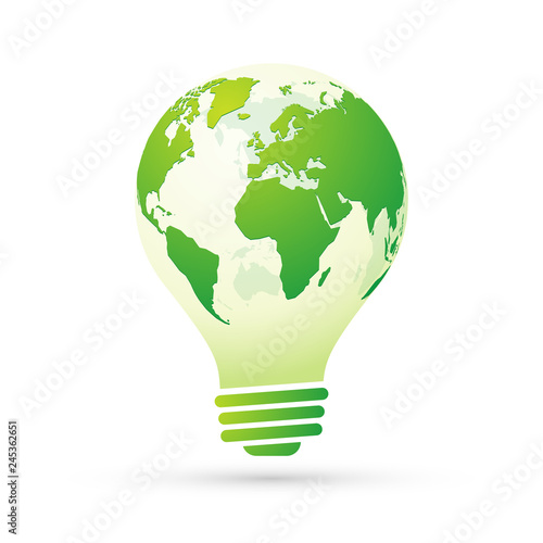globe with globe energy saving concept view of europe