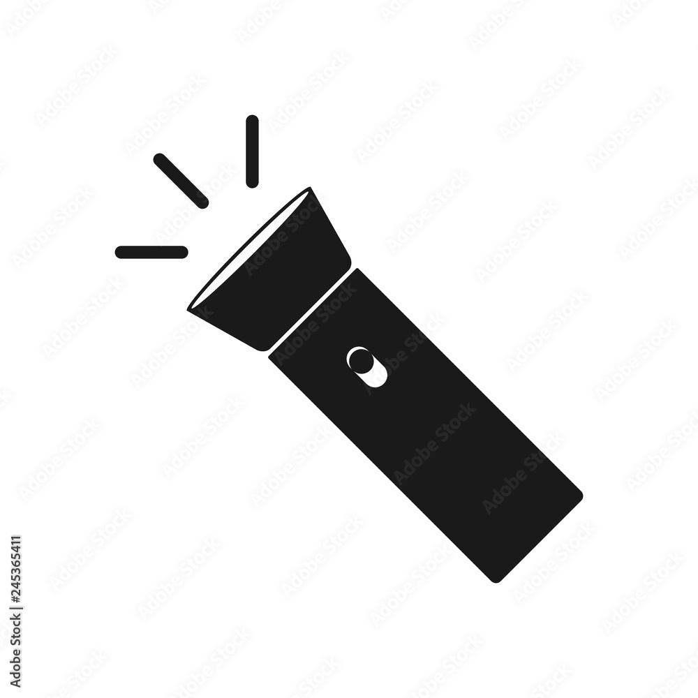 Flashlight flat icon, flat design best vector icon Flashlight flat icon, flat design best vector icon