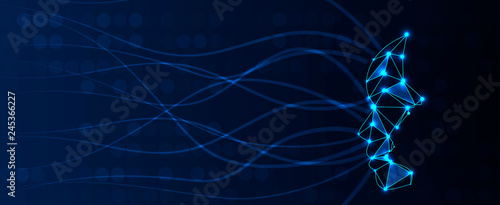 Conceptual technology illustration of artificial intelligence