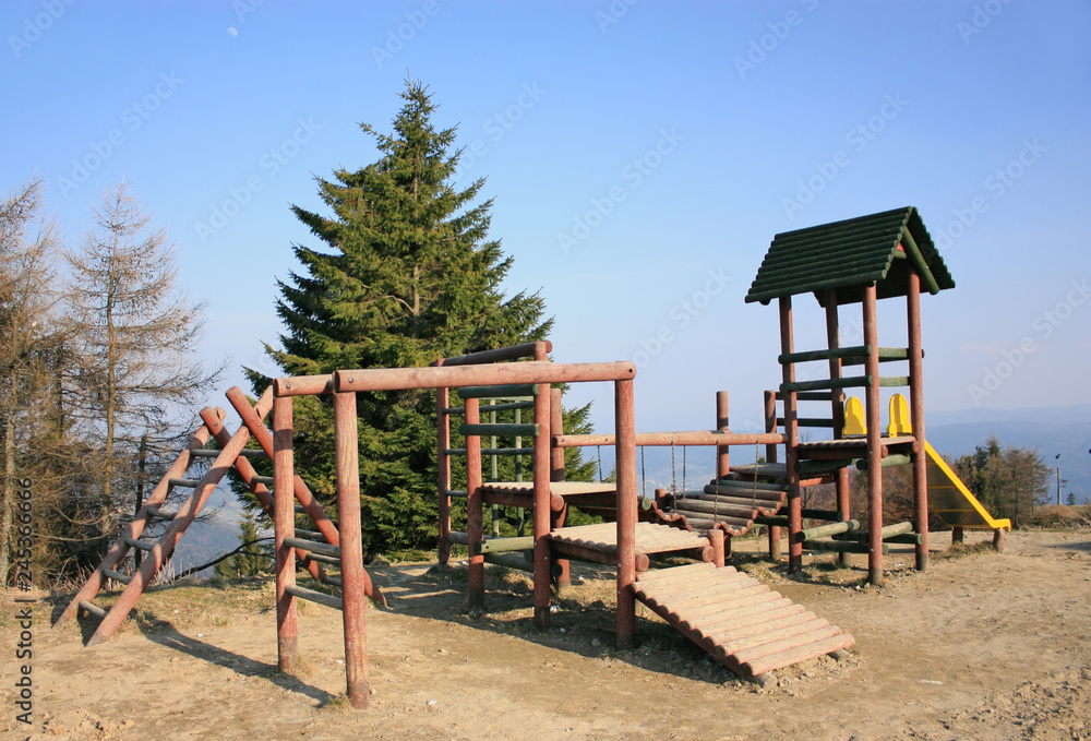 Playground on top of Jaworzyna mount. Krynica-Zdroj, Poland. Playground on top of Jaworzyna mount. Krynica-Zdroj, Poland.