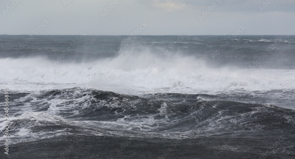 Stormy sea, Iceland