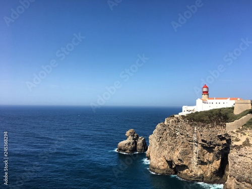 lighthouse on coast of portugal