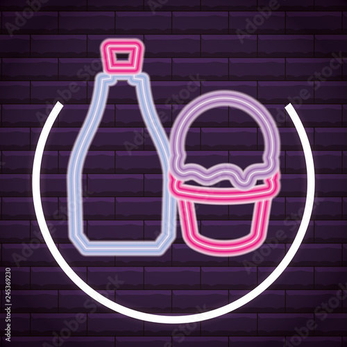 ice cream and bottle design