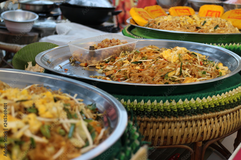 Fried Noodle , Phad Thai, Street Food in Thailand