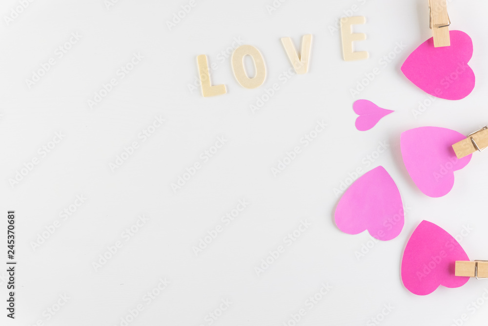 word LOVE on white background with space for text, Love icon, valentine's day, relationships concept word LOVE on white background with space for text, Love icon, valentine's day, relationships concept