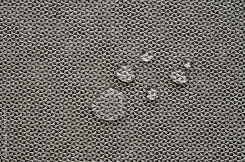 Water repellent and waterproof fabrics. How to waterproof fabric with these simple instructions for Experiment by drop water on it photo