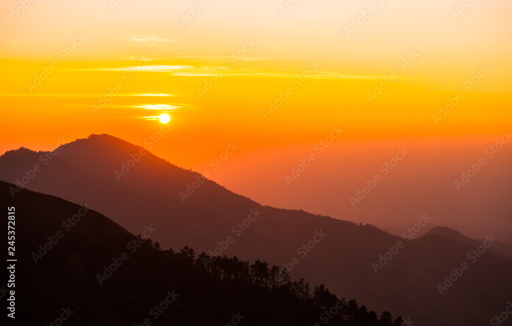 Obraz premium Morning light on the hill