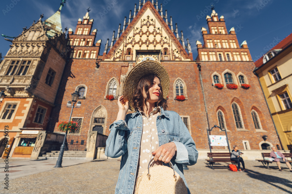 Fototapeta premium Attractive woman on a sunny day