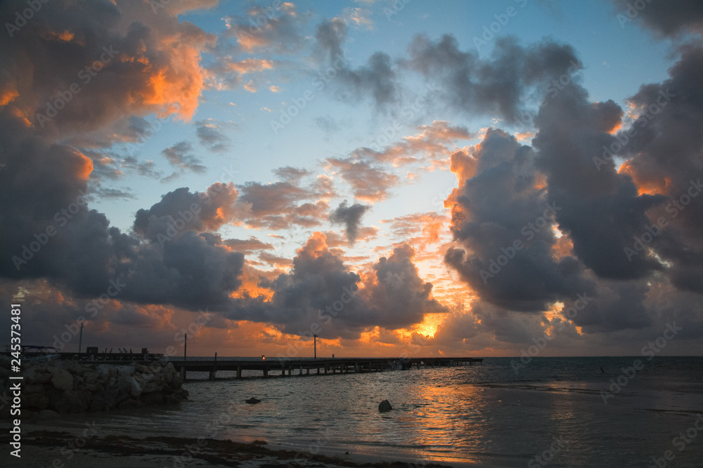 Scenic Sunrises On The Caribbean Coast of Belize