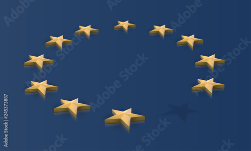 Missing star from the EU flag  vector