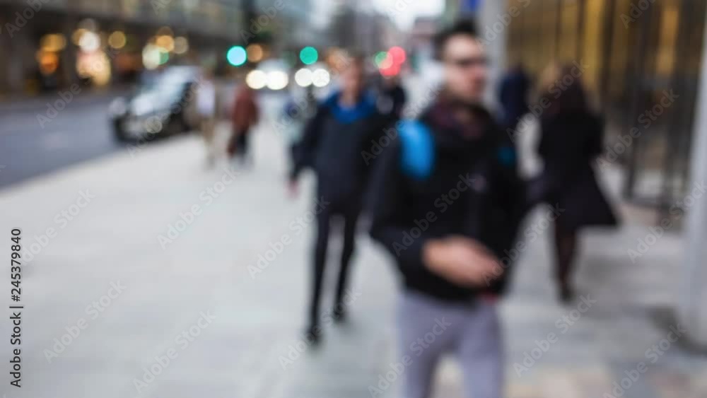 Time lapse of blurred London city street Time lapse of blurred London city street