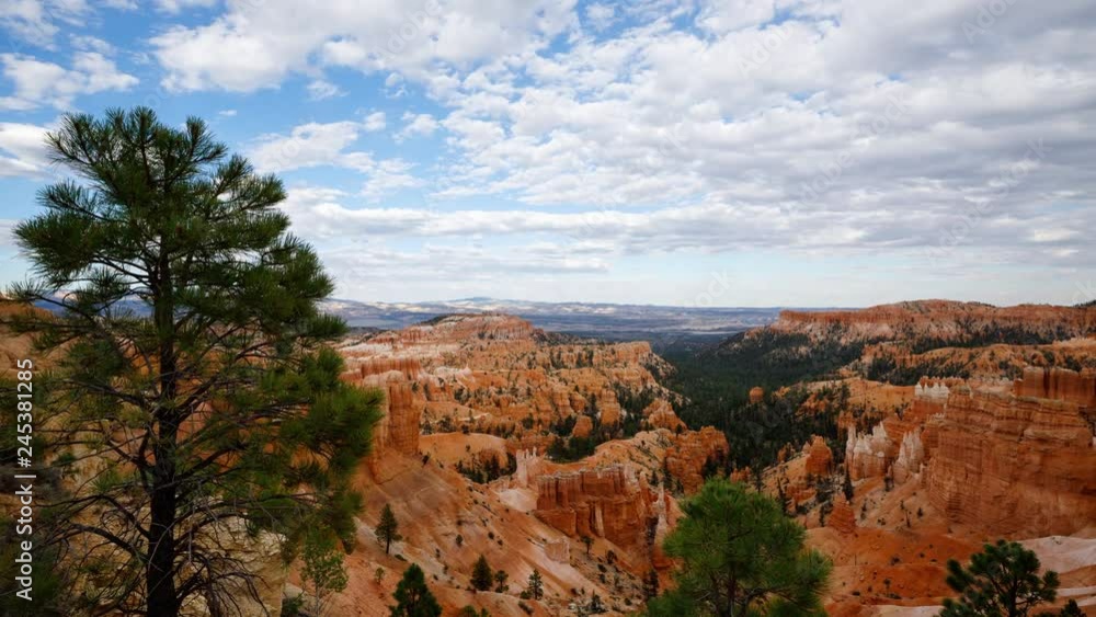 The incredible rock formations at Bryce Canyon National Park. Time Lapse. The incredible rock formations at Bryce Canyon National Park. Time Lapse.