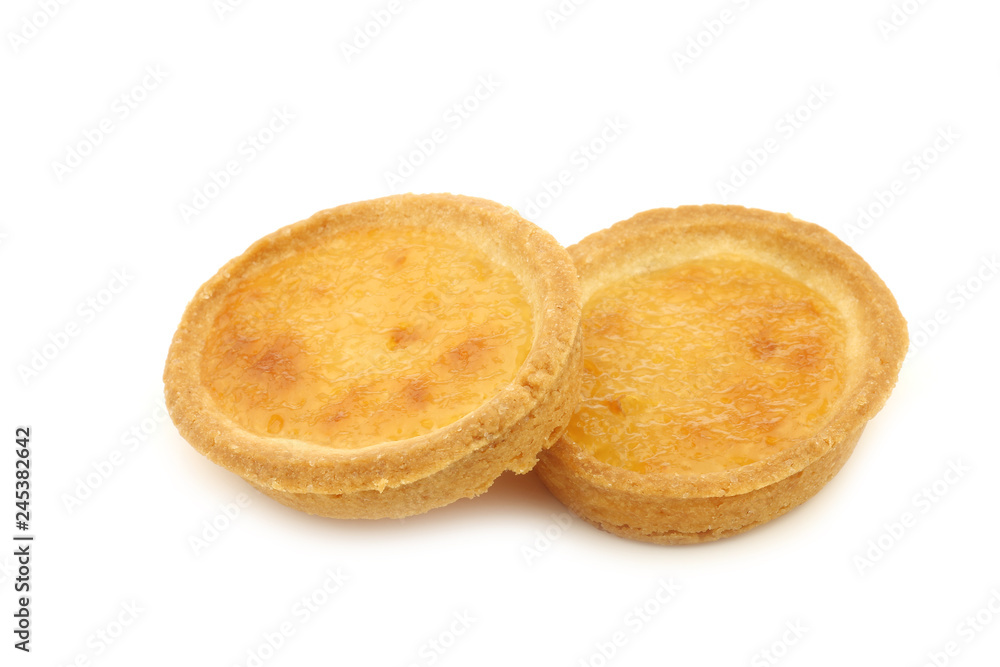 one filled marmelade cake on a white background one filled marmelade cake on a white background